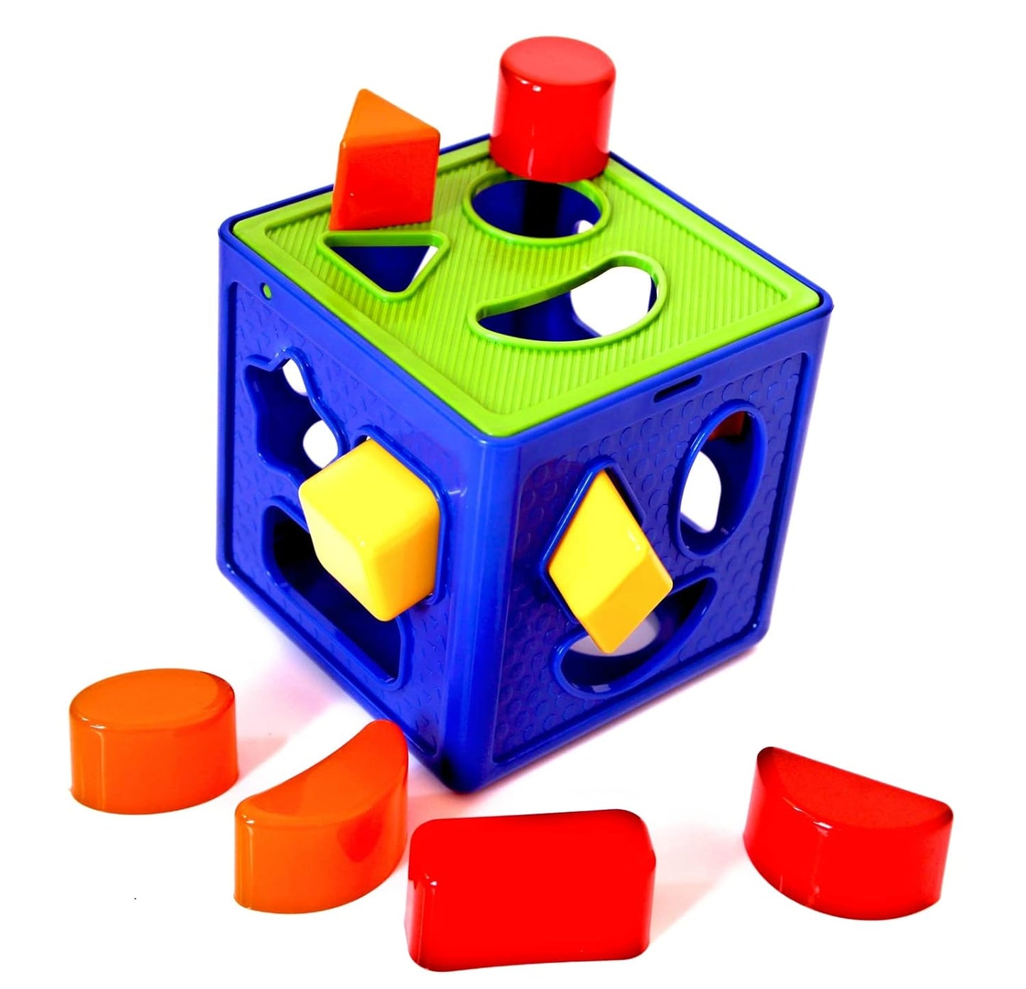 ZUDO TOYS Shape Sorting Cube With 18 Shape And Different Color - Kids Activity Toys - Learning And Educational Toys With Multicolour - (Bis Approved), 19 Pcs