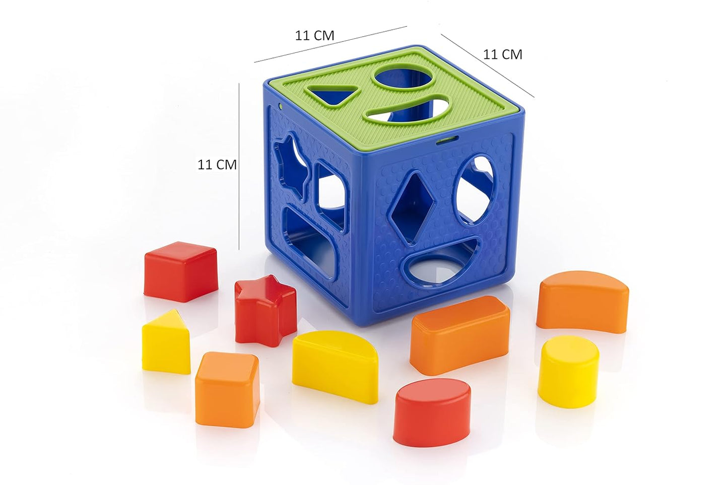 ZUDO TOYS Shape Sorting Cube With 18 Shape And Different Color - Kids Activity Toys - Learning And Educational Toys With Multicolour - (Bis Approved), 19 Pcs