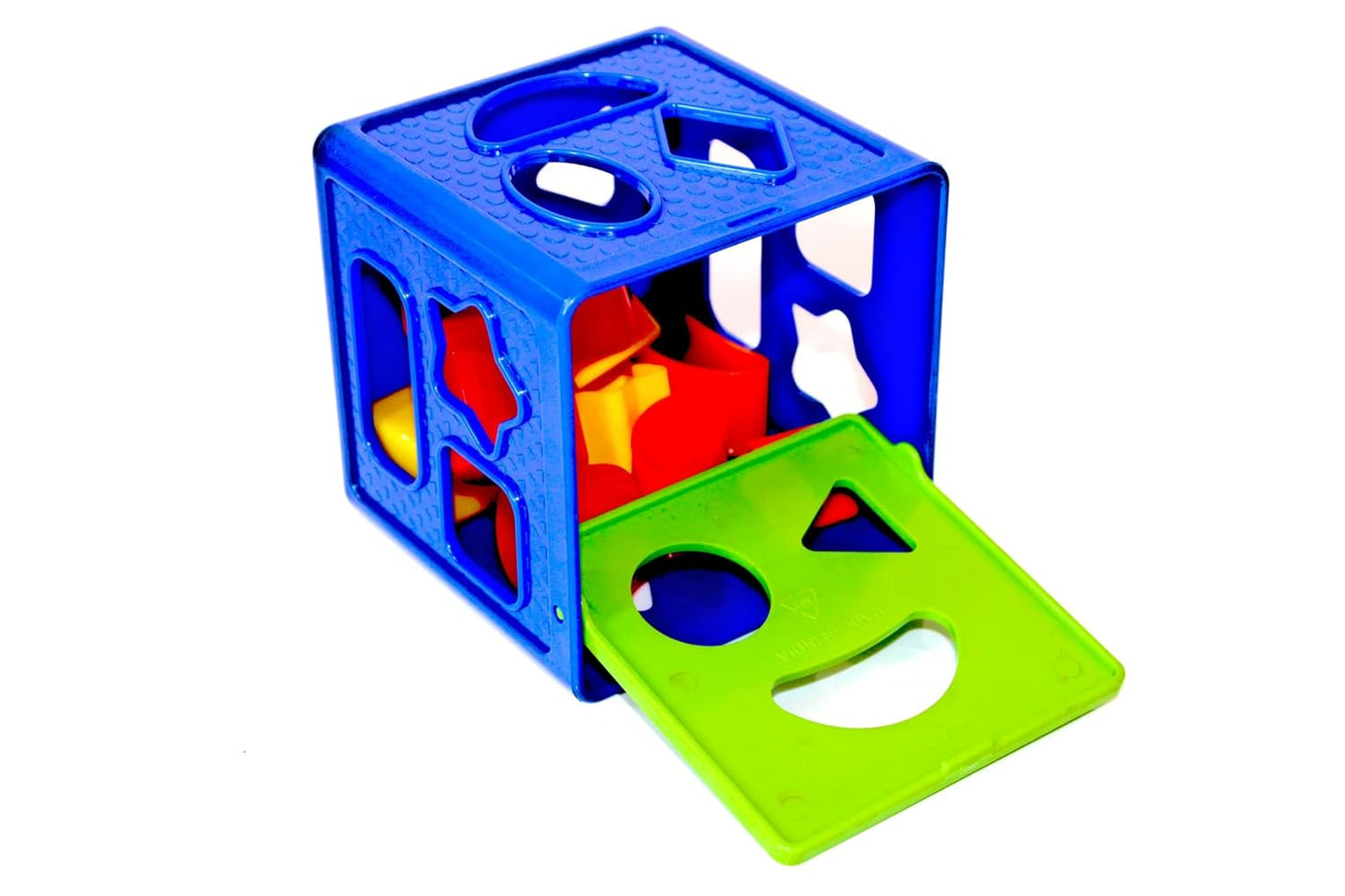 ZUDO TOYS Shape Sorting Cube With 18 Shape And Different Color - Kids Activity Toys - Learning And Educational Toys With Multicolour - (Bis Approved), 19 Pcs