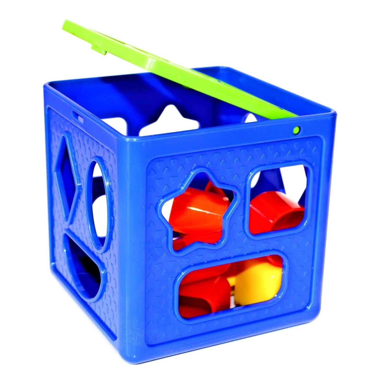 ZUDO TOYS Shape Sorting Cube With 18 Shape And Different Color - Kids Activity Toys - Learning And Educational Toys With Multicolour - (Bis Approved), 19 Pcs